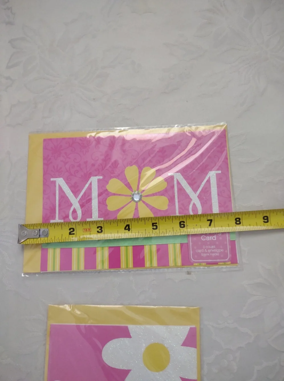 Mom Crystal World's Best Grandma Sparkle Floral Pink Greeting Cards